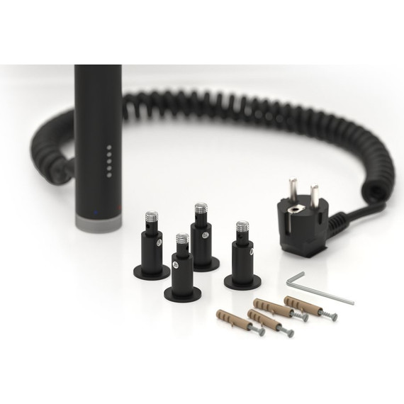 Полотенцесушитель электрический Сунержа Галант П6 800x500 мм 31-5401-8050 R, чёрный матовый - фото 8