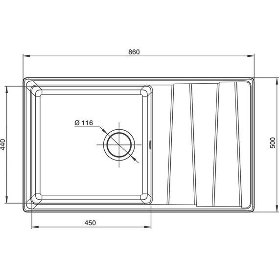 Кухонная мойка GranFest Level 860L, серый - фото 3