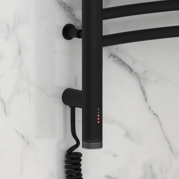 Полотенцесушитель электрический Сунержа Флюид 3.0 П11 600x500 мм 31-5820-6050 L, чёрный матовый - фото 3