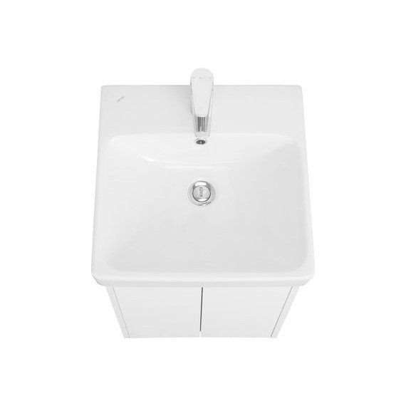 Тумба универсальная с раковиной Акватон Сканди Doors 45 см 1A278701SD010, белый матовый/белый глянцевый (ножки в комплекте) - фото 5