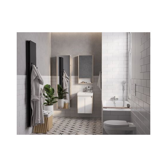 Тумба универсальная с раковиной Акватон Сканди Doors 45 см 1A278701SDB20, дуб верона/белый глянцевый (ножки в комплекте) - фото, картинка 9 Тумба универсальная с раковиной Акватон Сканди Doors 45 см 1A278701SDB20, дуб верона/белый глянцевый (ножки в комплекте) - фото 9