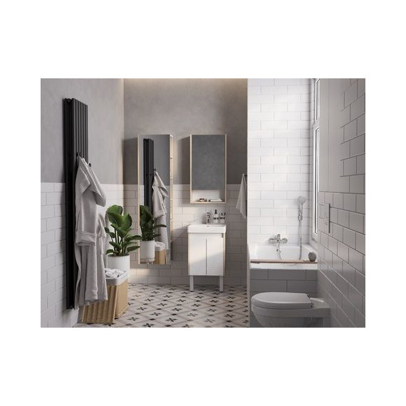 Тумба универсальная с раковиной Акватон Сканди Doors 45 см 1A278701SDB20, дуб верона/белый глянцевый (ножки в комплекте) - фото, картинка 10 Тумба универсальная с раковиной Акватон Сканди Doors 45 см 1A278701SDB20, дуб верона/белый глянцевый (ножки в комплекте) - фото 10