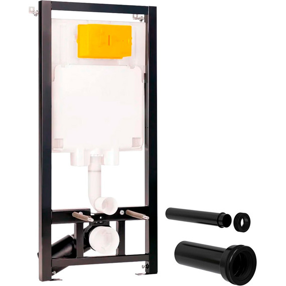 Инсталляция Oli 80 Eco с подвесным безободковым унитазом Point Веста 886914GBO3+PN41701BM, черный матовый - фото 4