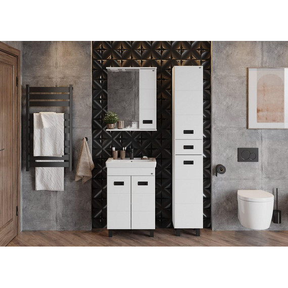 Зеркало-шкаф Onika Балтика Black Led 58 см R 205846 - фото 3