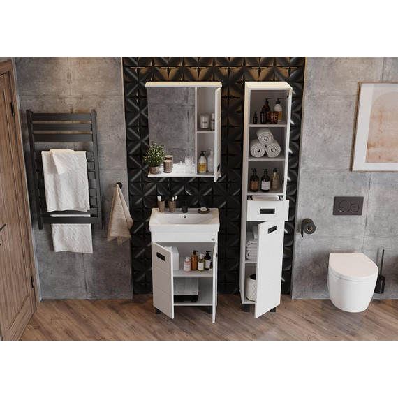 Зеркало-шкаф Onika Балтика Black Led 58 см R 205846 - фото 5