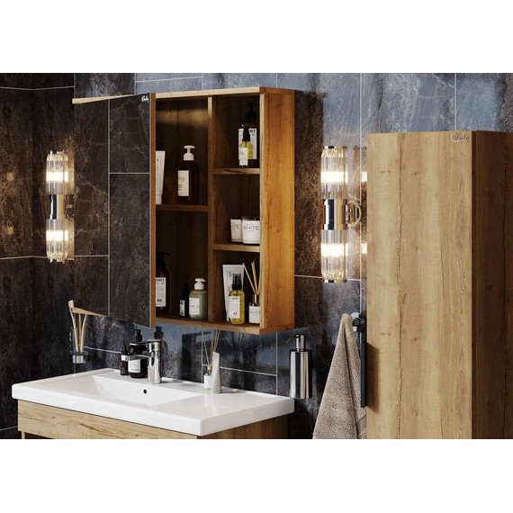 Зеркало-шкаф Onika Балтика Легран 80 см 208092, дуб галифакс - фото 4