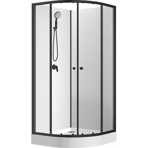 Душевая кабина Loranto Neo 90х90 см CS-21800, чёрный/прозрачное - фото 