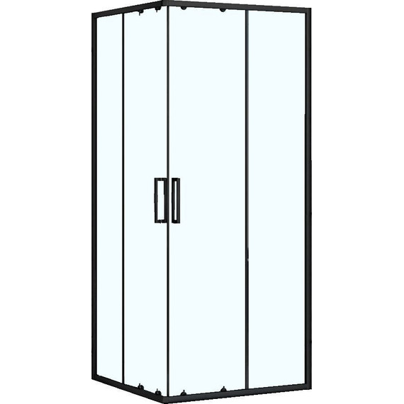 Душевое ограждение Loranto Neo 100x100 см CS-21809B-100, чёрный/прозрачное - фото 2