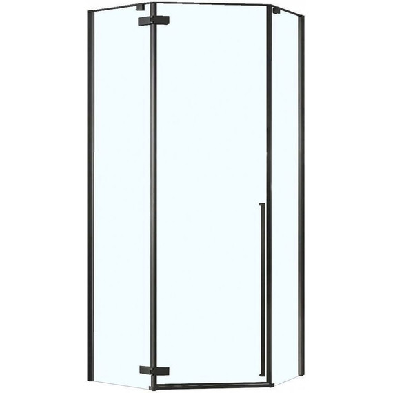 Душевое ограждение Loranto Neo 100x100 см CS-22107B-100 (стекло 8 мм) чёрный/прозрачное - фото 