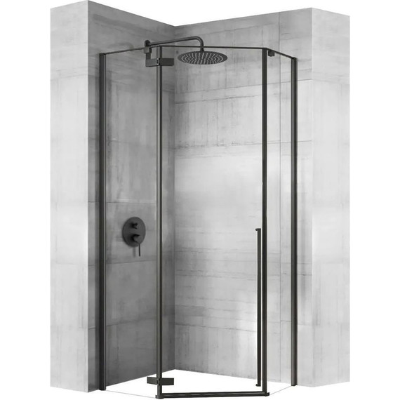 Душевое ограждение Loranto Neo 90x90 см CS-22107B (стекло 8 мм) чёрный/прозрачное - фото 2