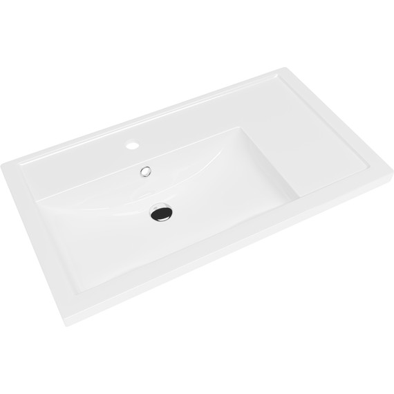 Тумба подвесная с раковиной Onika Легран 80 см 108047, дуб галифакс - фото 7