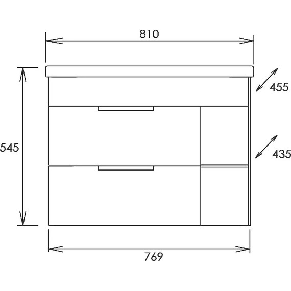 Тумба подвесная с раковиной Onika Легран 80 см 108047, дуб галифакс - фото 9