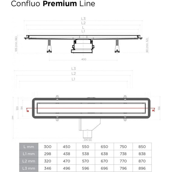 Трап Pestan (BETTOSERB) Confluo Premium Black Glass Gold+ Line 950 13100125, золото глянец/чёрный, Цвет производителя: чёрный, золото глянец, Размер трапа: 950 - фото 8