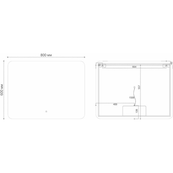 Зеркало Vincea Led 100 см VLM-3BE100-2 - фото 5