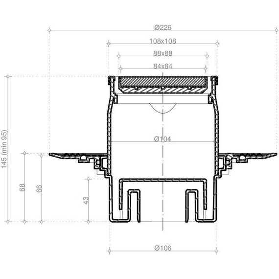 Трап Pestan (BETTOSERB) Confluo Standard Vertical Dry Ceramic 13000112 (под плитку) - фото 6