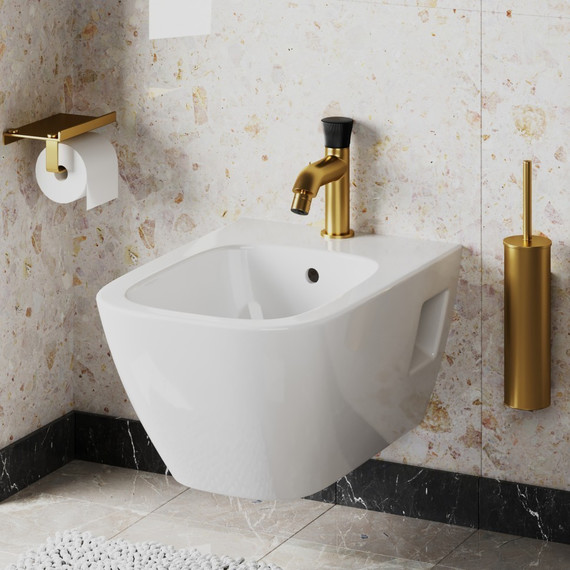 Смеситель для биде Paini Domus 18PJ304PZ, матовое золото - фото 2