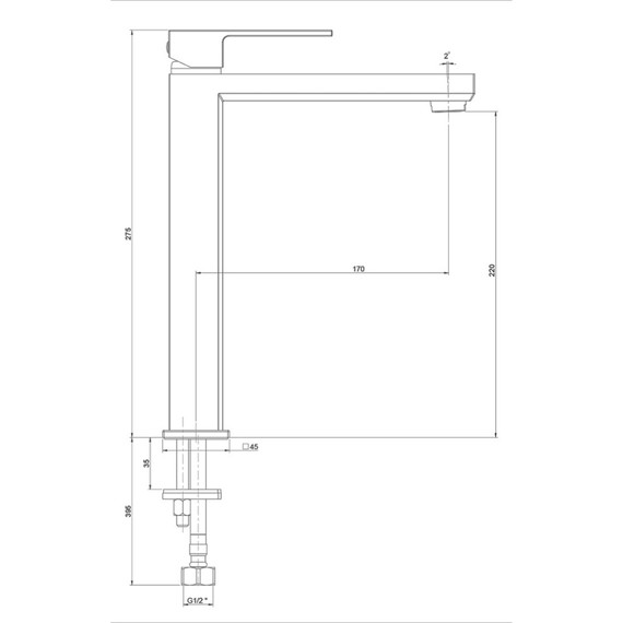 Смеситель для раковины высокий Paini Grazia 21CR205LL - фото 3