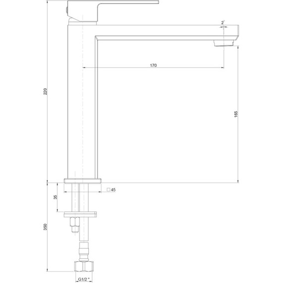 Смеситель для раковины высокий Paini Grazia 21CR205M - фото 6