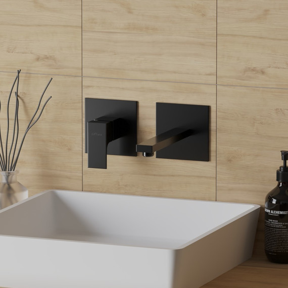 Смеситель для раковины настенный Paini Grazia 21PZ208, чёрный матовый - фото 2