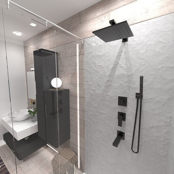 Смеситель для душа Paini Grazia 21PZ690, черный матовый - фото 3