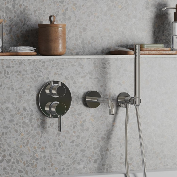 Смеситель для ванны Paini Brera 74CR6911 - фото 2