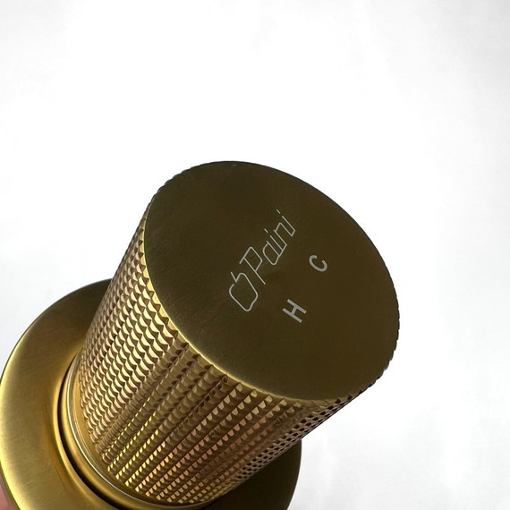 Смеситель для раковины настенный Paini Cox Grip 7GPJ208, матовое золото - фото 4