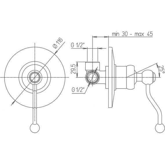 Смеситель для душа Paini Duomo 88PJ690, матовое золото - фото 3