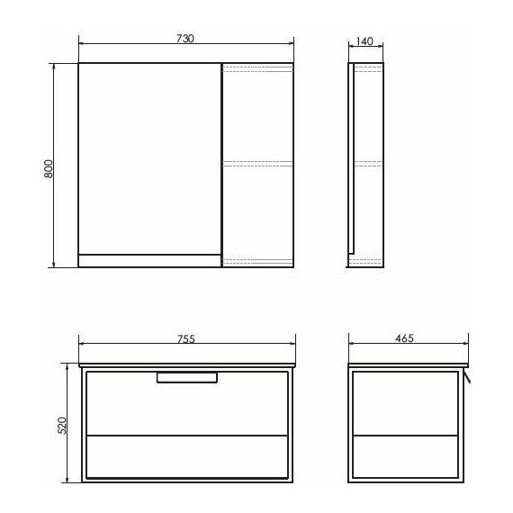 Тумба подвесная с раковиной Comforty Бонн 75 см (раковина белая) дуб тёмный - фото 6