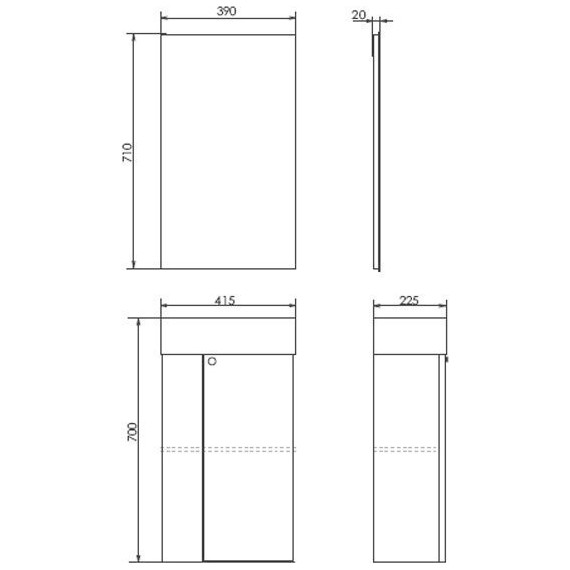 Тумба подвесная с раковиной Comforty Асти 40 см, бетон светлый - фото 5