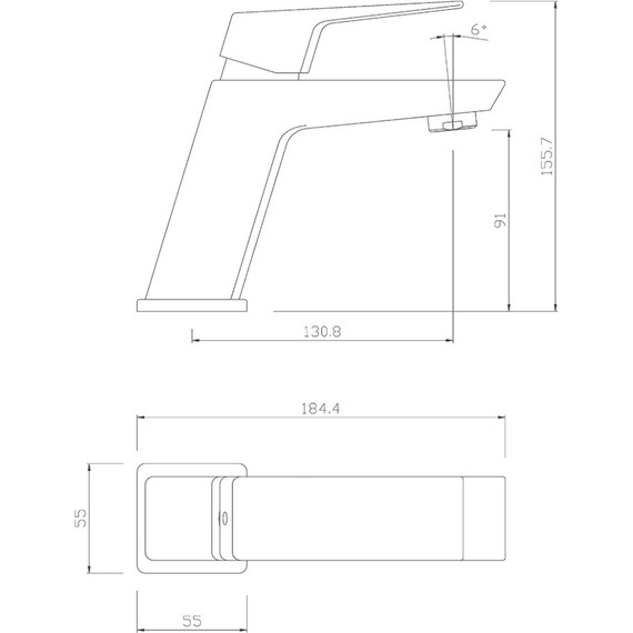 Смеситель для раковины Paini Torre 98YO205, черный - фото 3