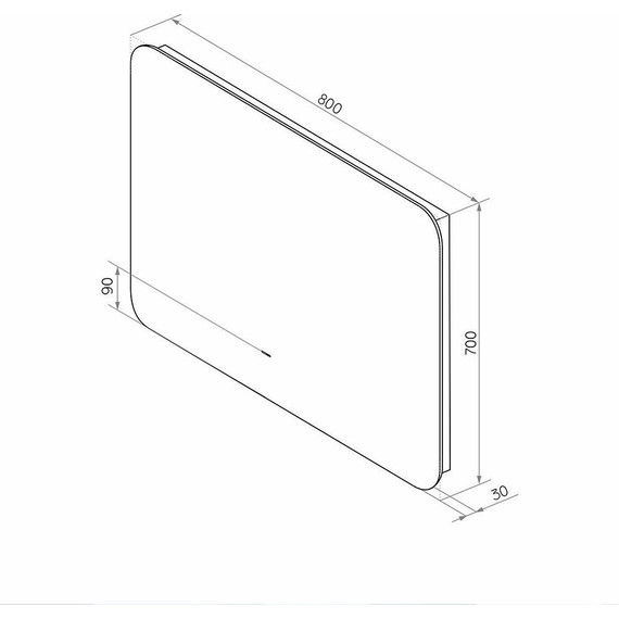 Зеркало Континент Burzhe Led 80 см ЗЛП2457 - фото 6