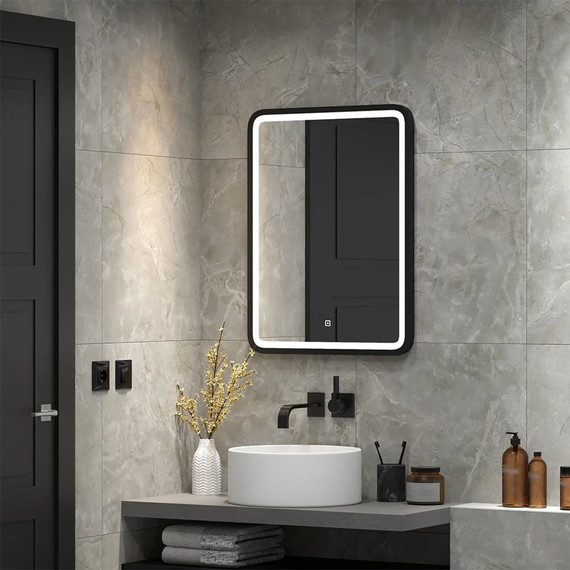Зеркало Континент Enjoy Black Led 60 см ЗЛП1100 - фото 