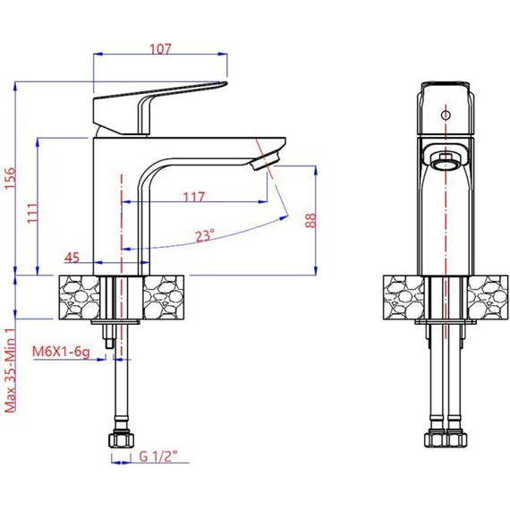 Смеситель для раковины Paini Viva Style P4CR205 - фото 3