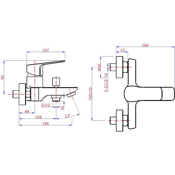 Смеситель для ванны Paini Viva Style P4YO111, черный - фото 8