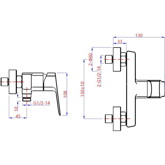 Смеситель для душа Paini Viva Style P4YO511, черный - фото 3