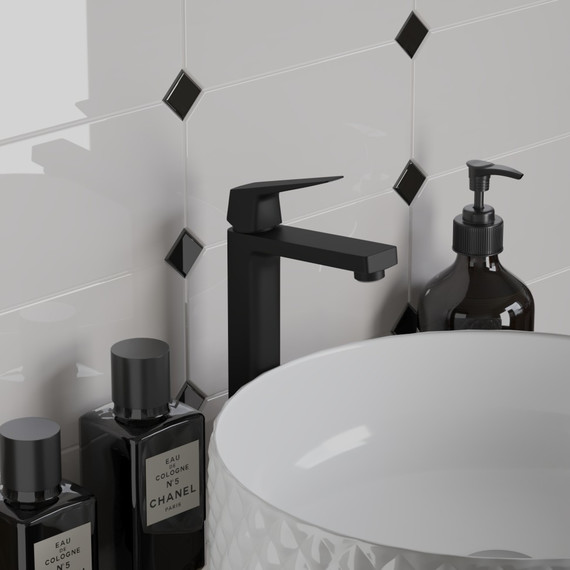 Смеситель для раковины высокий Paini Bari RTYO205LL, черный - фото 2