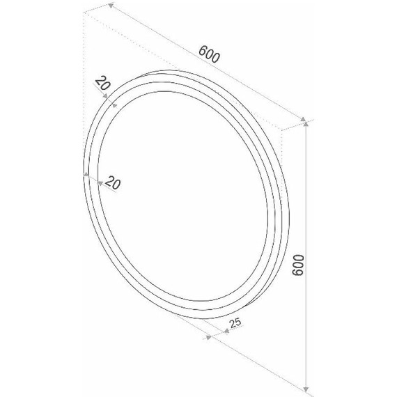Зеркало Континент Style Black Led 60 см ЗЛП1016 - фото 11