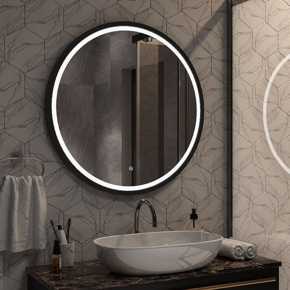 Зеркало Континент Style Black Led 60 см ЗЛП1016 - фото 8