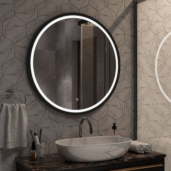 Зеркало Континент Style Black Led 80 см ЗЛП2254 - фото 8