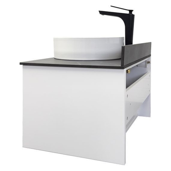 Тумба подвесная с раковиной Comforty Марсель 75 см (раковина Comforty 9110) белый матовый - фото 7