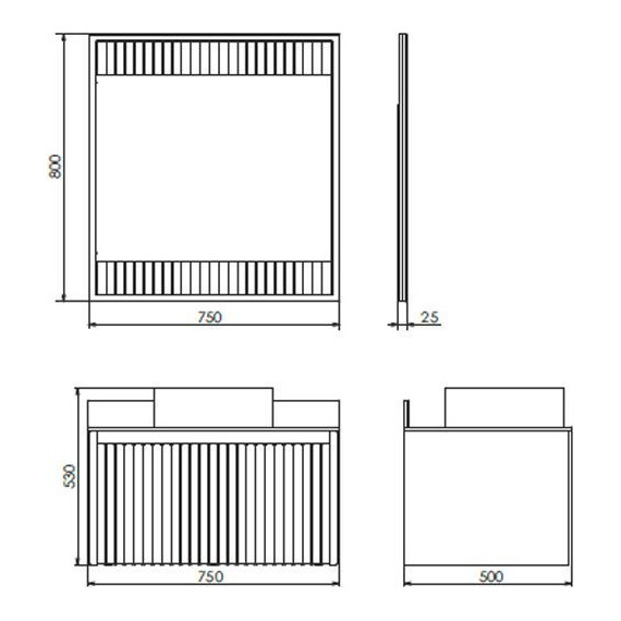 Тумба подвесная с раковиной Comforty Марсель 75 см (раковина Comforty 9110) белый матовый - фото 8