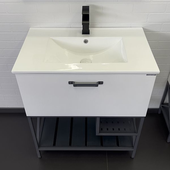 Тумба напольная с раковиной Comforty Бредфорд 75 см, белый - фото 5