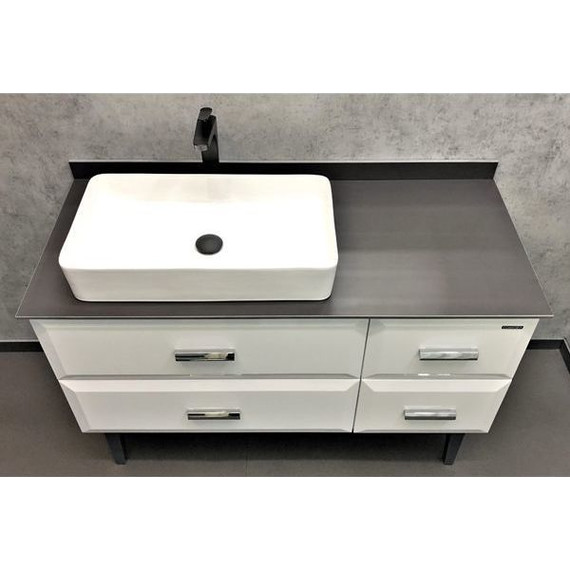 Тумба напольная с раковиной Comforty Империя 120 см, белый глянцевый - фото 6