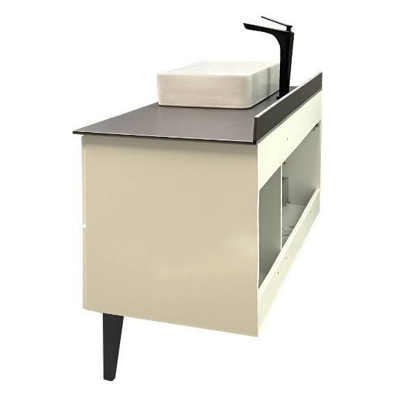 Тумба напольная с раковиной Comforty Империя 120 см, белый глянцевый - фото 9