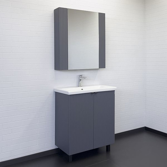 Тумба напольная с раковиной Comforty Лима 70 см, антрацит - фото 5