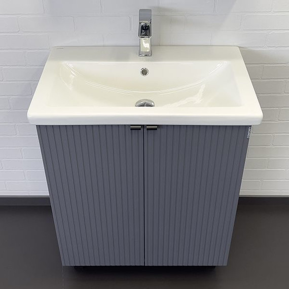 Тумба напольная с раковиной Comforty Лима 70 см, антрацит - фото 7