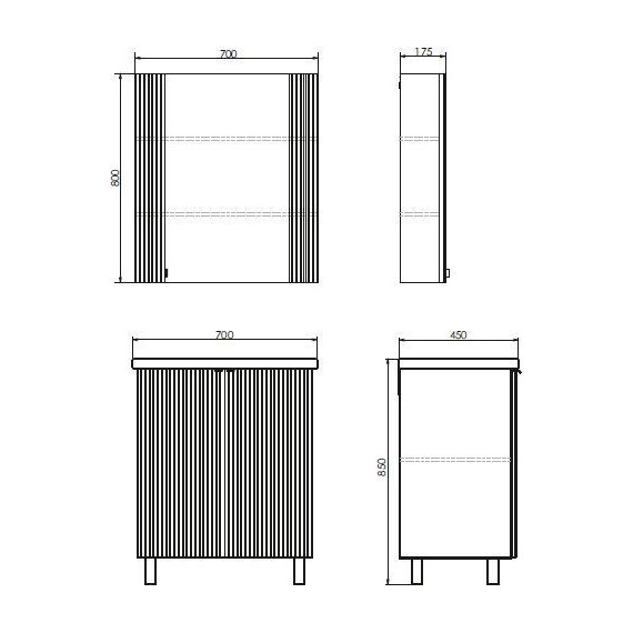 Тумба напольная с раковиной Comforty Лима 70 см, антрацит - фото 9