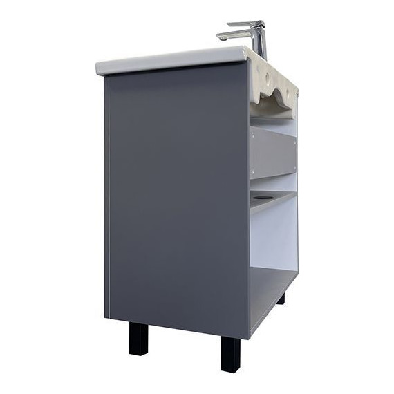 Тумба напольная с раковиной Comforty Лима 70 см, антрацит - фото 8