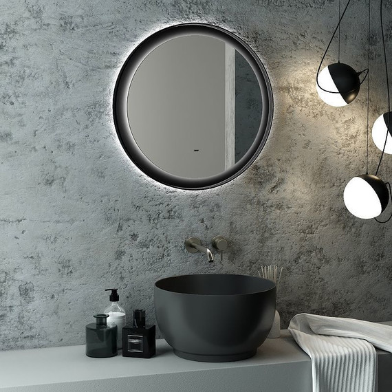 Зеркало Континент Planet Black Led 60 см ЗЛП623 - фото 