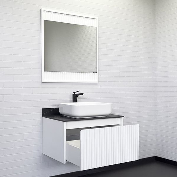 Тумба подвесная с раковиной Comforty Марсель 75 см (раковина Comforty T-Y9378) белый матовый - фото 4